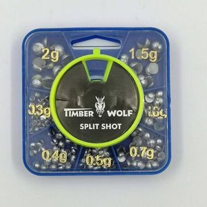 Timber Wolf Split Shot Ball Sinker Dial Pad 0.3g  2g (120 Sinkers)