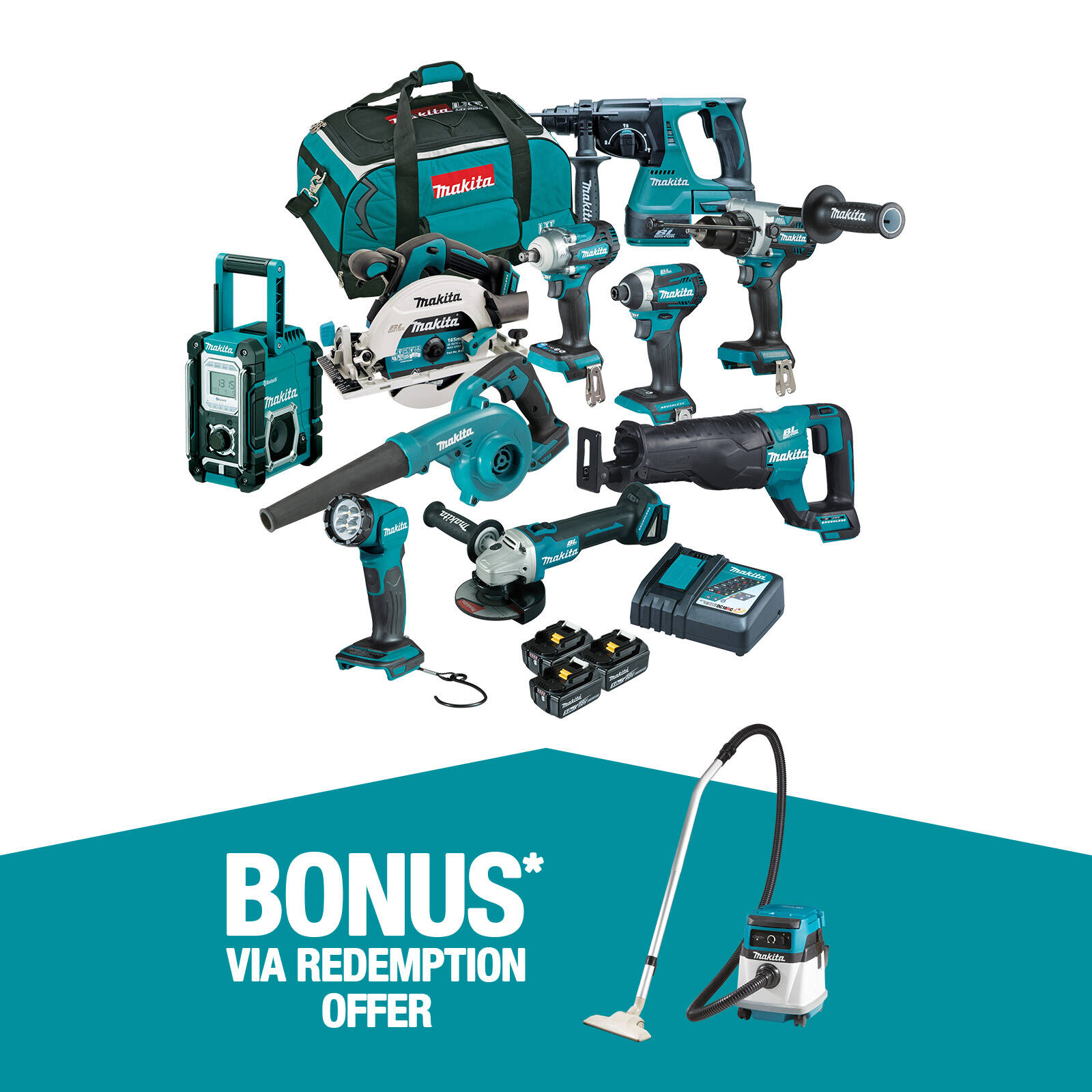 Makita Brushless 10 Piece Combo Kit DLX1042TX1 product image