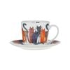 Quirky Cats Four Friends Cup & Saucer 280ml 15x15x7.5cm Ashdene