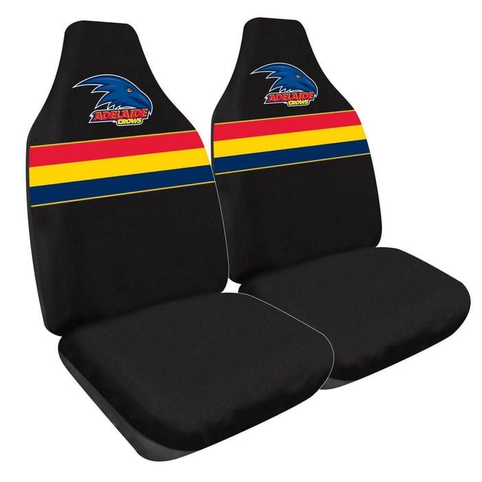AFL Front Car Seat Covers - Adelaide Crows - Set Of 2 One Size Fits All -