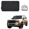 Front Windscreen Sun Shade for Toyota LandCruiser Prado 2024 - Current (GX, GXL, VX, Altitude, Kakadu) - XL 160 x 100 cm - Black