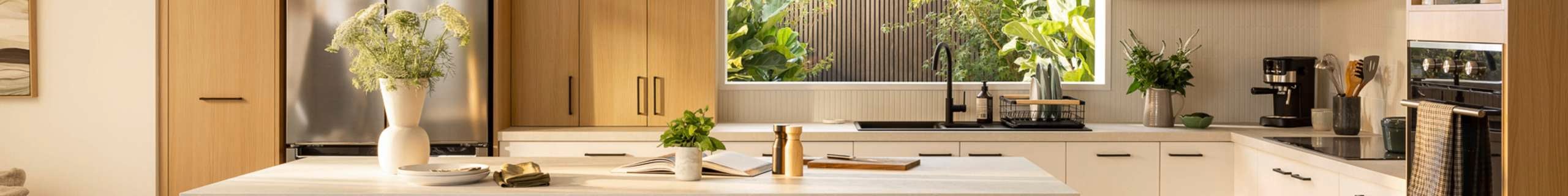 Oak latte kitchen from Kaboodle