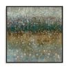 Artey | Abstract Rain - Framed Canvas - Black Frame - 140 x 140cm