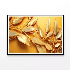 Golden Leaves Vibrant Display  Print 100% Australian Made 90x60cm  (Poster)