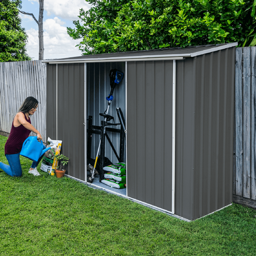 Absco Sheds 3.0 x 0.78 x 1.95m Woodland Grey Ezislider Double Sliding ...