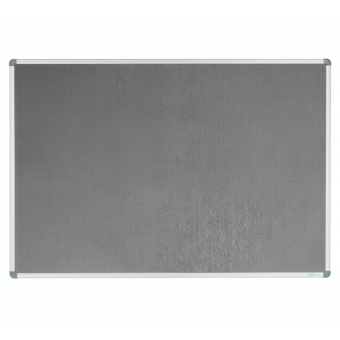Corporate Felt Pinboard Aluminium Frame 1500x900mm Grey