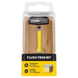 Carbitool 6.35mm TCT Flush Router Bit