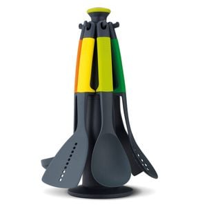 6pc Joseph Joseph Elevate Carousel Cooking Utensils Set w/ Stand Multicoloured