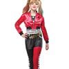 Deluxe Girls Red And Black Harley Quinn Costume - 9-10