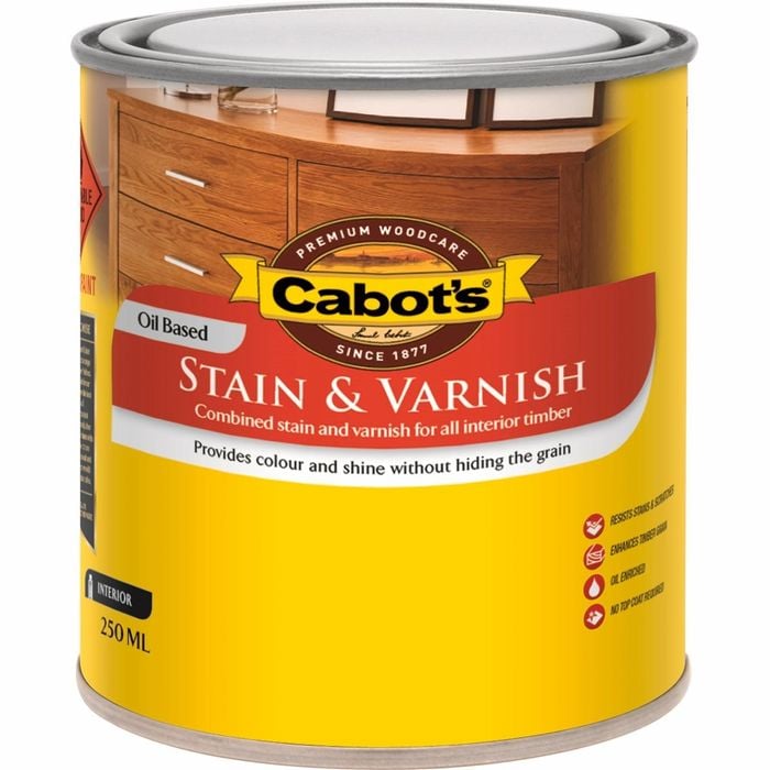 Cabot's 250ml Walnut Satin Oil Based Stain and Varnish