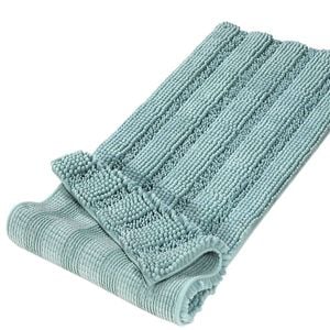 Smarcute 1 Piece - 119cm x 43cm Non-Slip Thick Soft Chenille Bath Mat Rug Duckegg Blue
