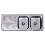 Clark Vital Double Right Hand Bowl Sink With 1 Tap Hole