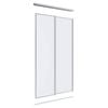 Lugna 2100 x 1200mm Clear Anodised Melamine Wardrobe Double Sliding Doors