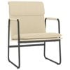 vidaXL Lounge Chair Cream Fabric Living Room Relaxing Sofa Armchair Furniture