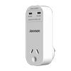 Jackson White 1 Outlet USB-C 20W Wall Adaptor Plus Jackson USB-C To Lightning 1.5m TPE Cable With Velcro Wrap Bundle Pack