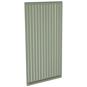 ProtectorAl 300-1000W X 1001-2000H Pale Eucalypt Aluminium Welded Slat Panel Vertical 9mm Gap