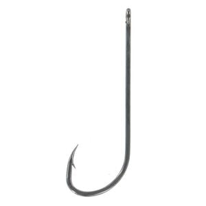 25 Pack of Size 1/0 Shogun T483 Black Long Shank Fishing Hooks - Chemically Sharpened