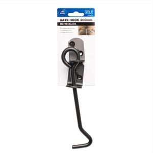 Zenith 200mm Matte Black Gate Hook and Eye