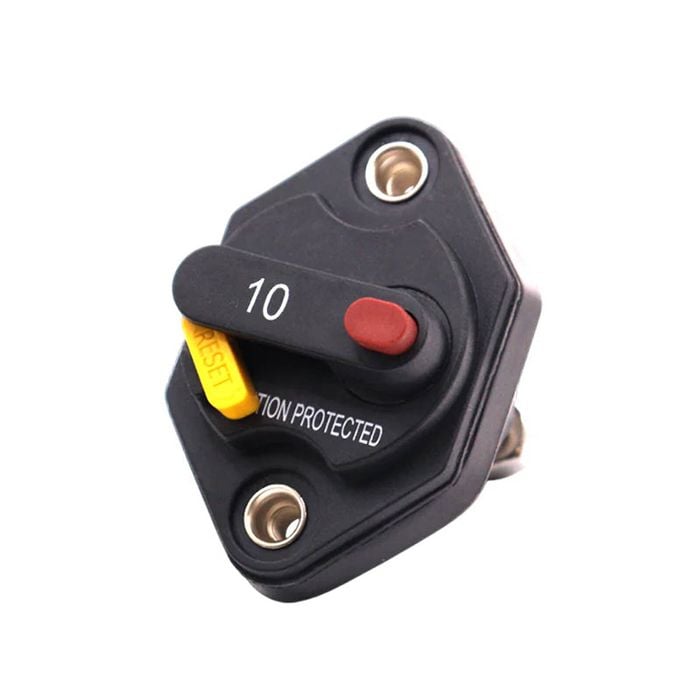 Exotronic 10A Mini Panel Mount Waterproof DC Circuit Breaker