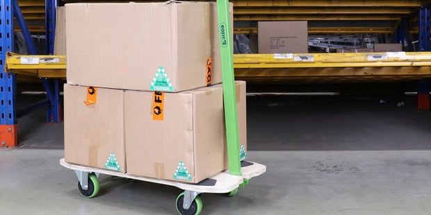 boxes on a trolley