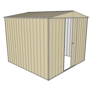 Build-a-Shed 2.3 x 2.3 x 2.3m Front Gable Single Sliding Door Shed - Cream
