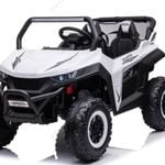 Costway 2-Seater Kids Ride on UTC Car with Lights and Music White