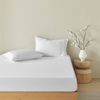 Natural Home Bamboo Fitted Sheet Set White Single Bed