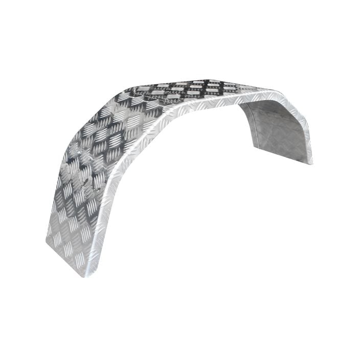 Sunrise Single Guard Checker Plate Aluminium - 9", 4 Fold - Sg4f9cpa