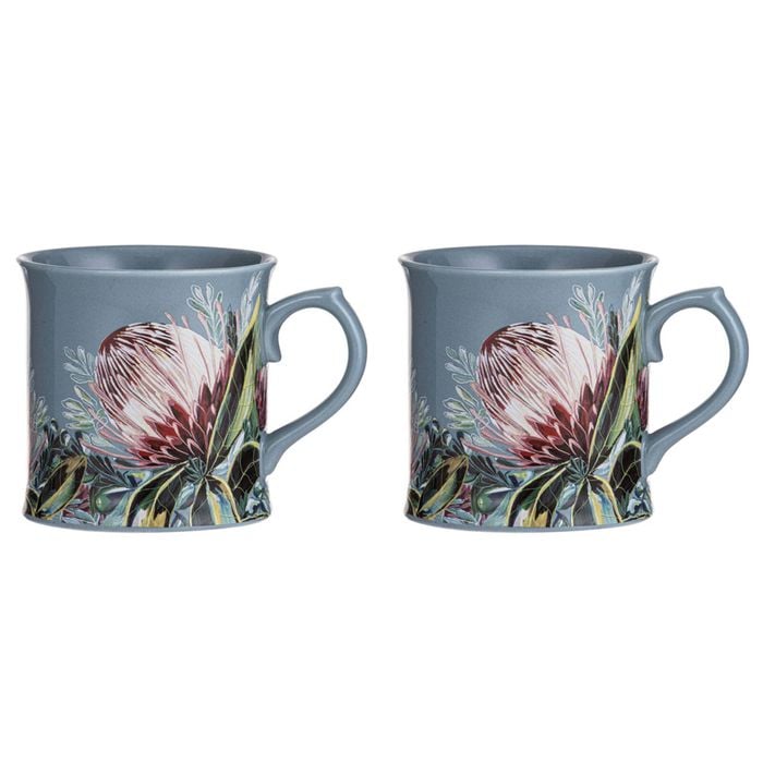 2pk Ashdene New Bone China 440ml/13cm Radiance Misty Mug