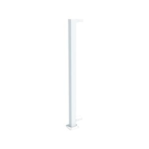 ProtectorAl 1010mm Pearl White Aluminium Flanged End Balustrade Post