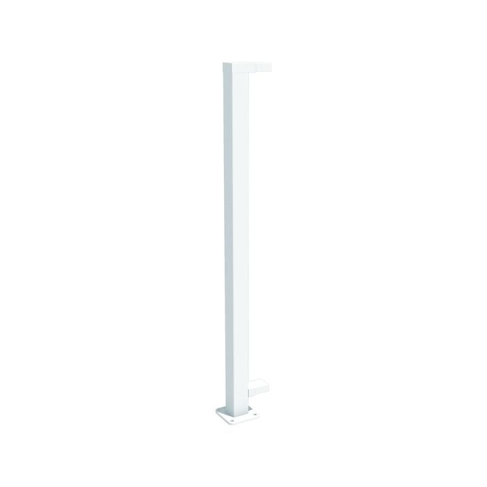 ProtectorAl 1010mm Pearl White Aluminium Flanged End Balustrade Post