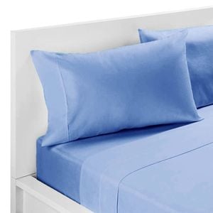 Bloomington 250TC Polyester Cotton Sheet Set King Blue