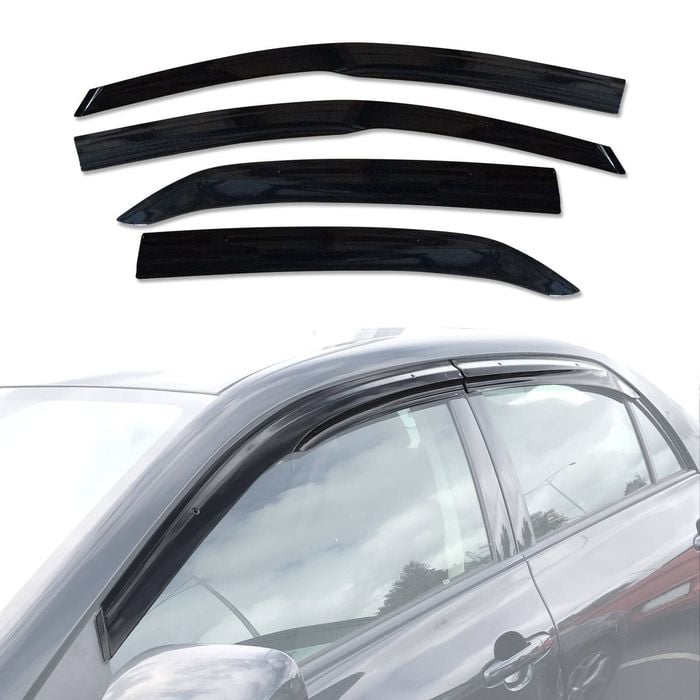 AUSGO Injection Weather Shields For Toyota Corolla Sedan 2007-2013 Weathershields Window Visors Wind Deflectors