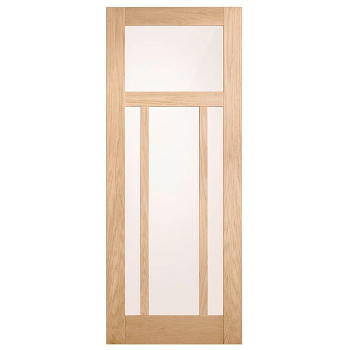 Corinthian 2340 x 920 x 35mm Internal Door White Oak Moda Translucent Glass AMODG21 - 920mm