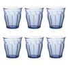 Duralex Picardie Drinking Glasses - 310ml Tumblers for Water, Juice - Blue - Pack of 6