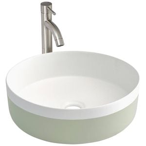 CIBO Sage Green White Bondi Round Basin
