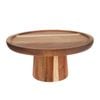 Anygleam Natural Wood Wooden Cake Stand Food Kitchen Tableware