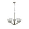 Oriel Lighting Rochester Traditional Glass Pendant Light Antique Brass 5lt