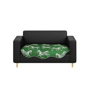 SOGA Two-Seater Green Horse Print 90x180cm Throw Blanket Sofa Cover