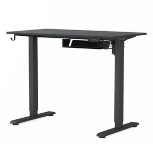 Ufurniture Standing Desk Electric Height Adjustable Whole Piece Black Desktop and Black Frame 100cm