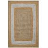 Handwoven Natural Jute Rug-Border 1126-Natural Ivory-110x160cm