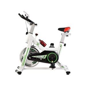 White Colour Exercise Spin Bike Home Gym Workout Equipment Cycling Fitness Bicycle 6kg Wheels