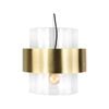 Brilliant 30cm Brass Lyric Glass and Metal DIY Pendant Light