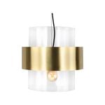 Brilliant 30cm Brass Lyric Glass and Metal DIY Pendant Light