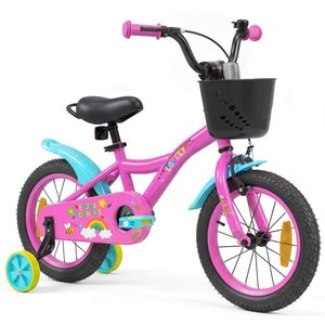 Costway 18" Kids Balance Bike Girls Bicycle w/Removable Basket-Pink