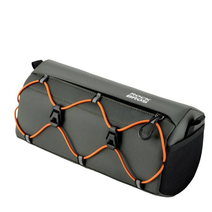 NNEOBA Waterproof Bicycle Tube Bag 2.2L Handlebar Storage Army Green