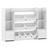 Costway Toy Storage Organiser Display Shelf w/Plastic Bins White