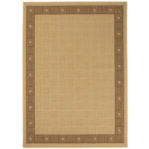 Hufflett 200 x 285cm Bone Border Ceduna Polypropylene Flat Weave Rug