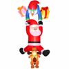 Jingle Jollys Christmas Inflatable Climbing Santa 3.5M Height LED Decorations Illuminated