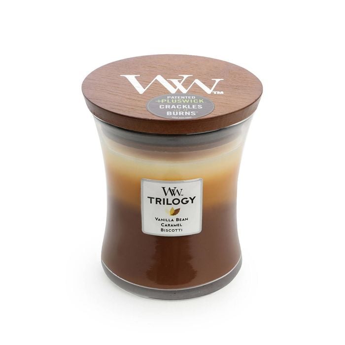 WoodWick Cafe Sweets Trilogy Scented Crafted Candle Glass Jar Medium